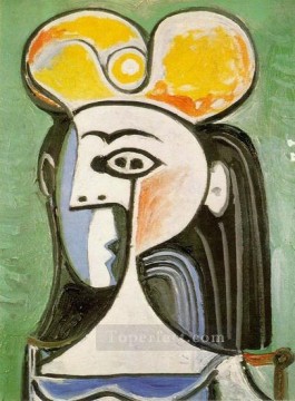 パブロ・ピカソ Painting - 女性の胸像 1955 年キュビズム パブロ・ピカソ